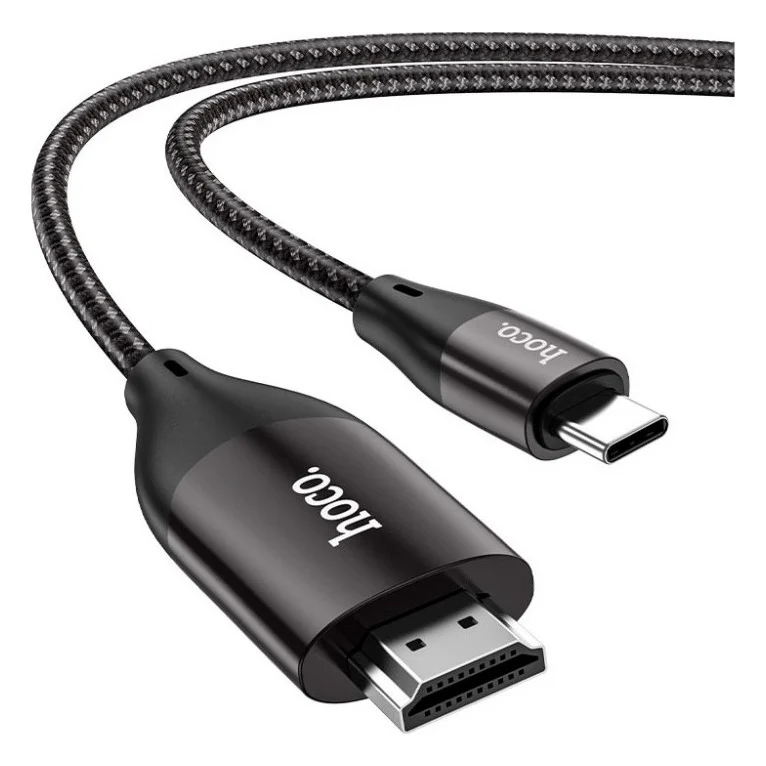Кабель мультимедійний USB-C to HDMI M 2.0m 4K30Hz gray HOCO (6931474755025)