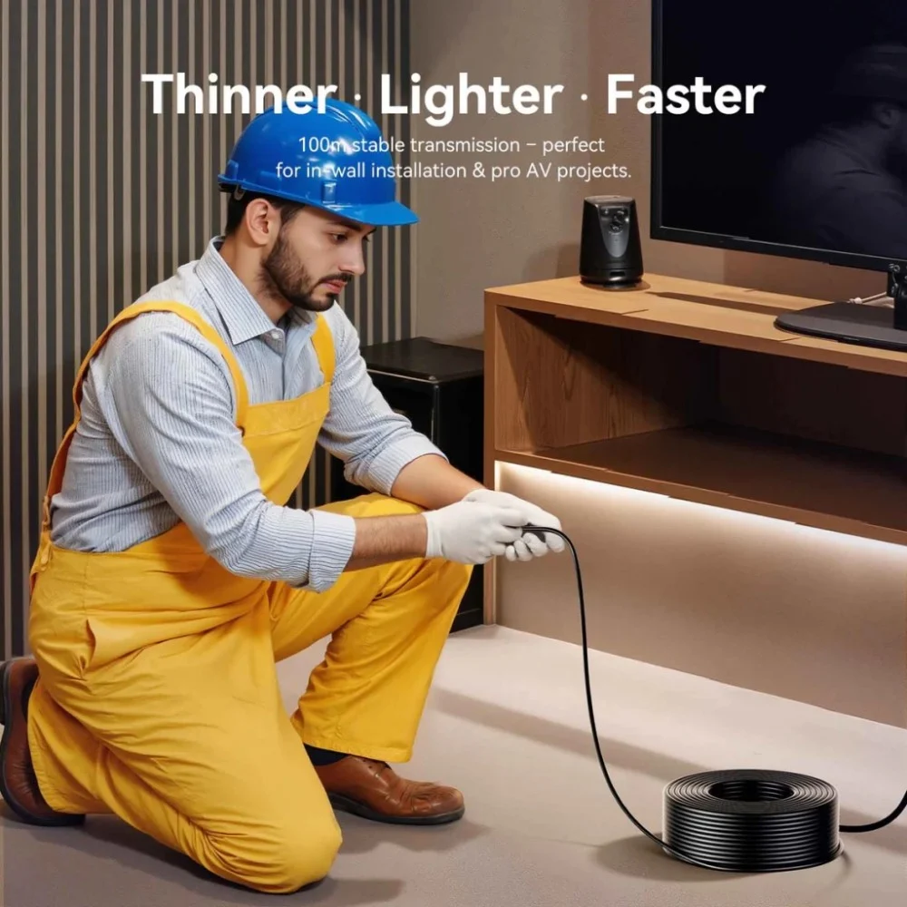 Кабель мультимедійний HDMI M to HDMI M 20.0m 4K60Hz fiber optic black Vention (ALSBQ) — фото 5