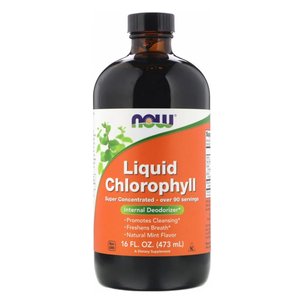 Трави Now Foods Рідкий Хлорофіл, Liquid Chlorophyll, м'ятний смак, 473 мл. (NOW-0264)