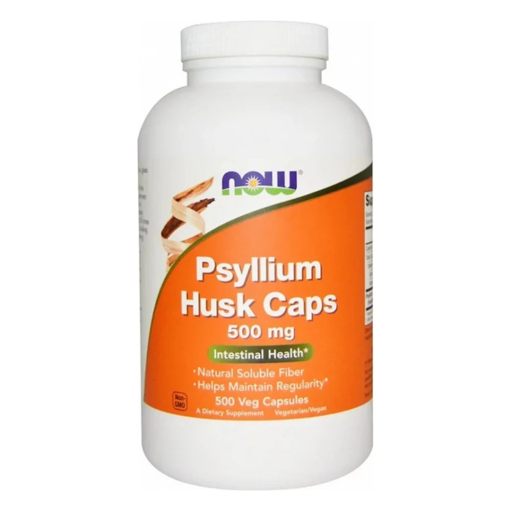 Трави Now Foods Подорожник (псіліума), Psyllium Husks, 500 мг, 500 капсул (NOW-05972)