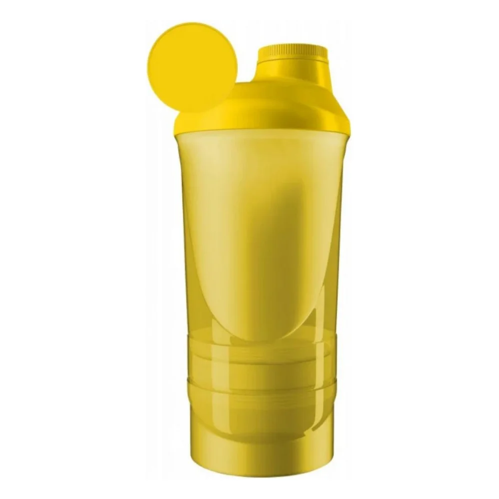 Шейкер спортивний Shaker360 Wave 600ml + 2 контейнера Yellow (Wave+Yellow)