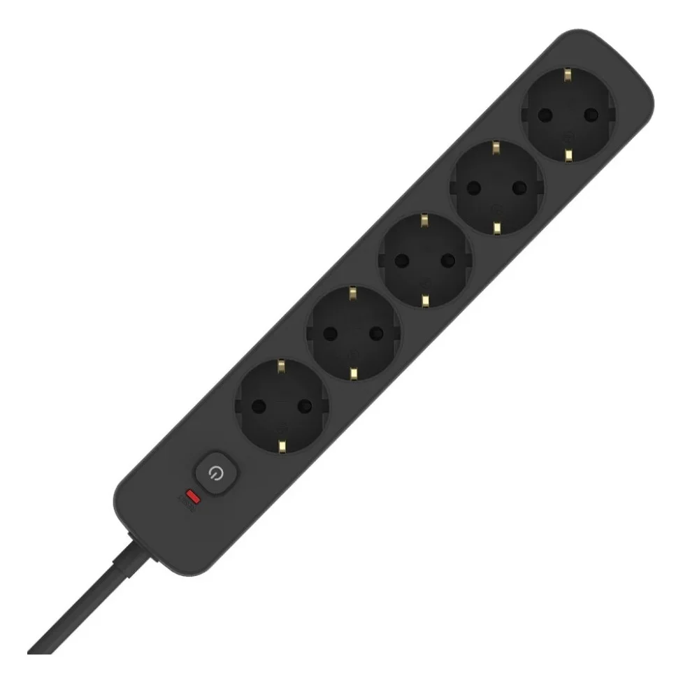 Мережевий фільтр живлення ColorWay CCA-3G1MM 5 розеток, 5m Black (CW-PSEA1055BK)