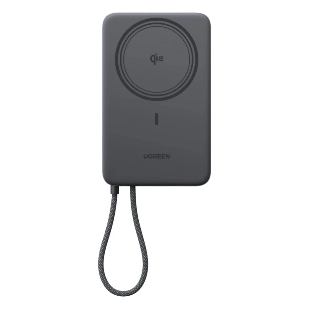 Батарея універсальна Ugreen 10000mAh 30W 1xUSB-C + 15W Magnetic Wireless + cable USB-C black (75982B)