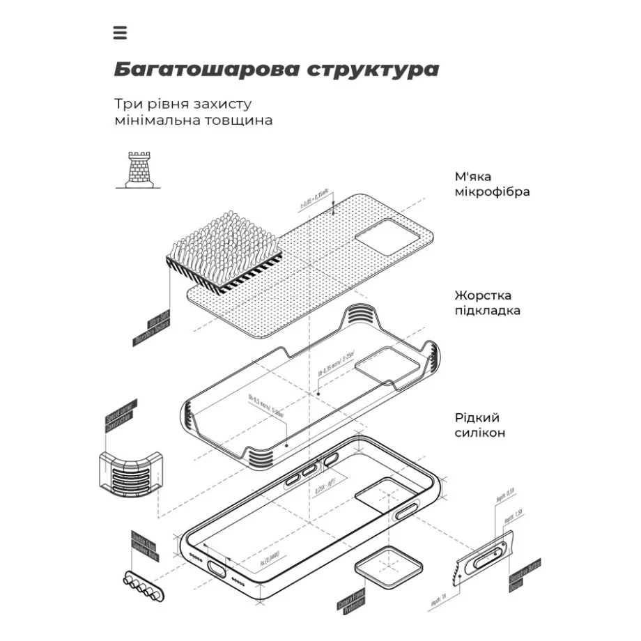 Чохол до мобільного телефона Armorstandart ICON ZTE Blade A34 Camera cover Black (ARM78956) — фото 6