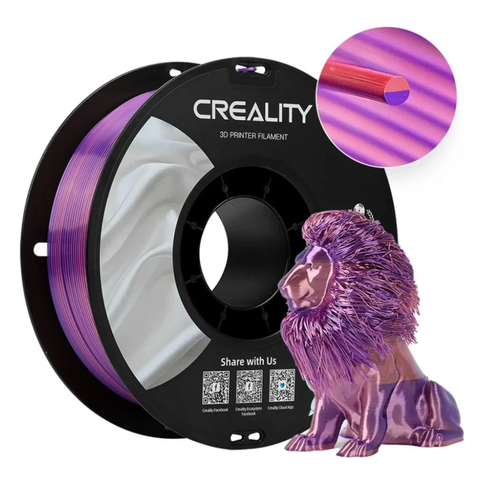 Пластик для 3D-принтера Creality PLA silky shine 1кг, 1.75мм, pink-purple (3301120013)