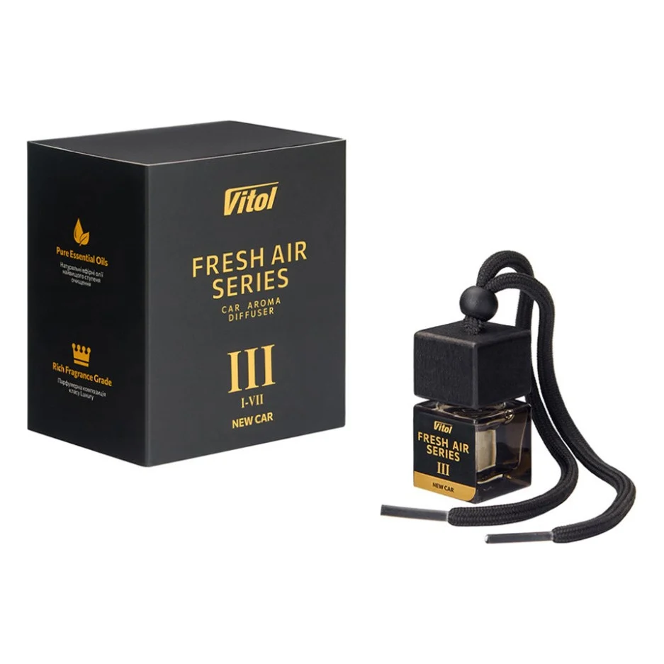 Ароматизатор для автомобіля Vitol Fresh Air Series New Car III 8мл (V23033)