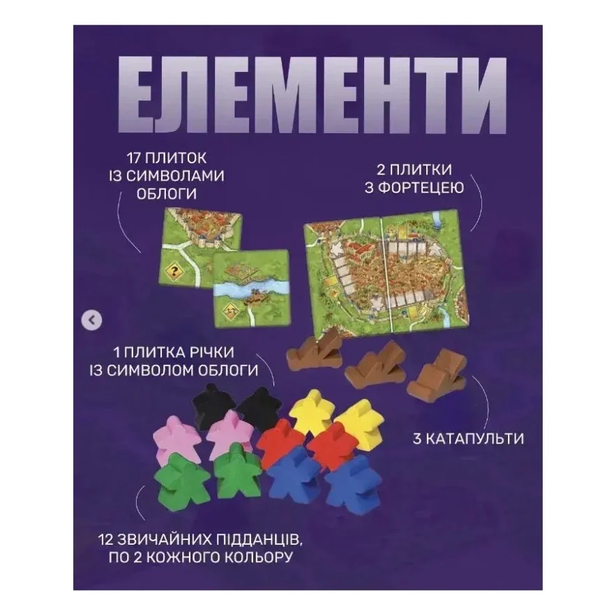 Настільна гра Feelindigo Каркасон: Облога й оборона (Carcassonne: Siege and Defense) (укр.) доповнення (FI25072) — фото 2