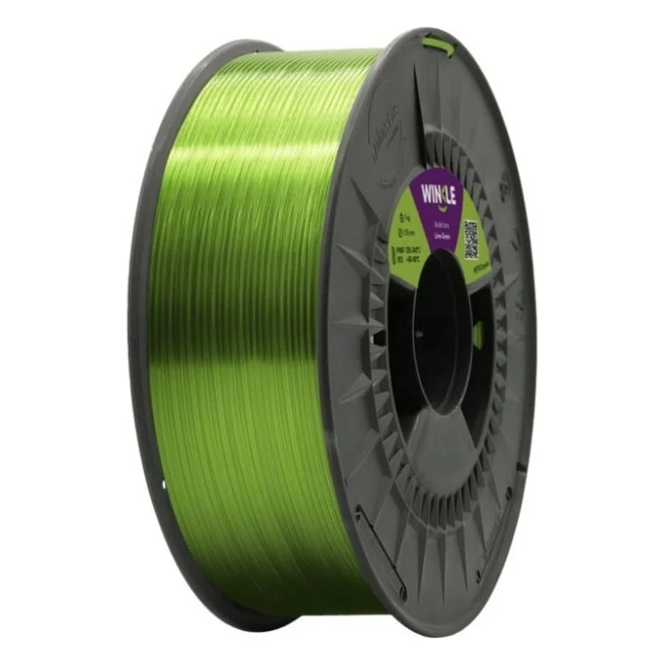 Пластик для 3D-принтера WINKLE PETG Crystal 1.75mm 1kg, Lime Green (PET01000175VERLIMWNK)
