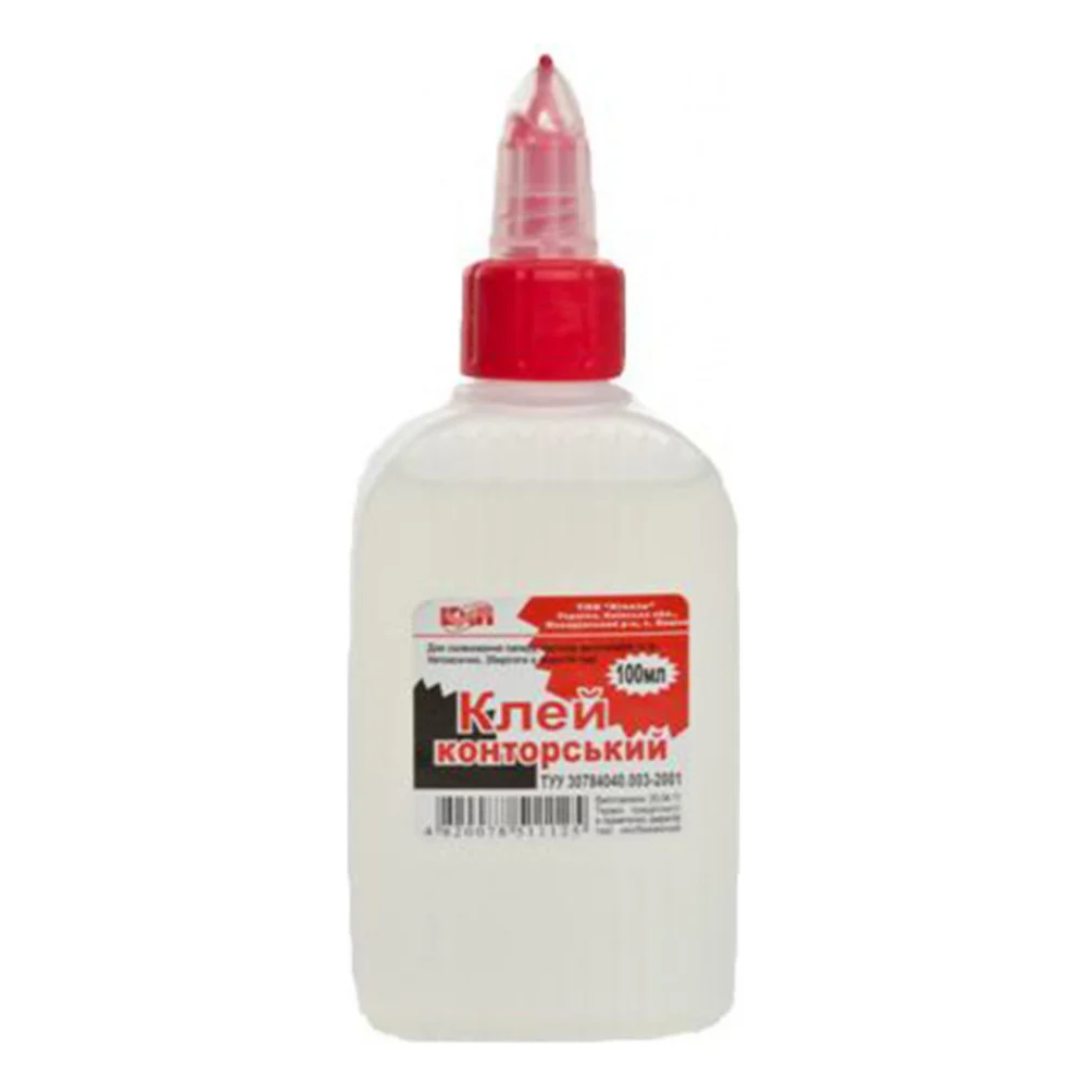 Клей КіП конторський полімерний 100 мл з суперковпачком (GLUE-KIP-KONT-100ML)