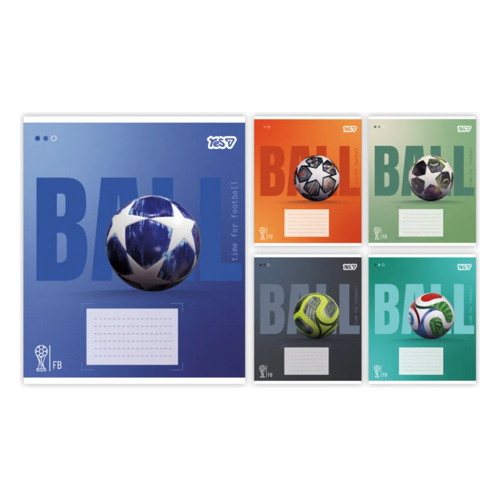 Зошит Yes Ball А5 12 аркушів коса лінія (768678)