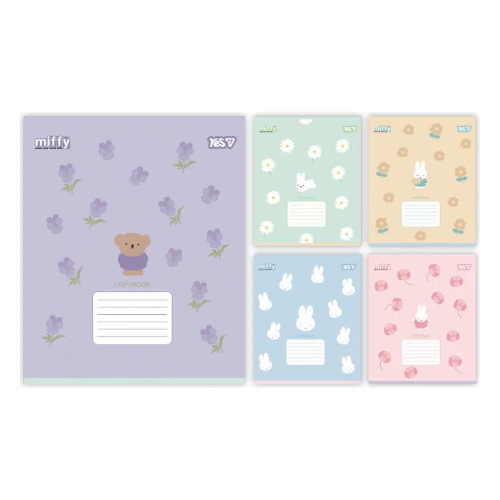 Зошит Yes Miffy Flowers А5 12 аркушів клітинка (768708)