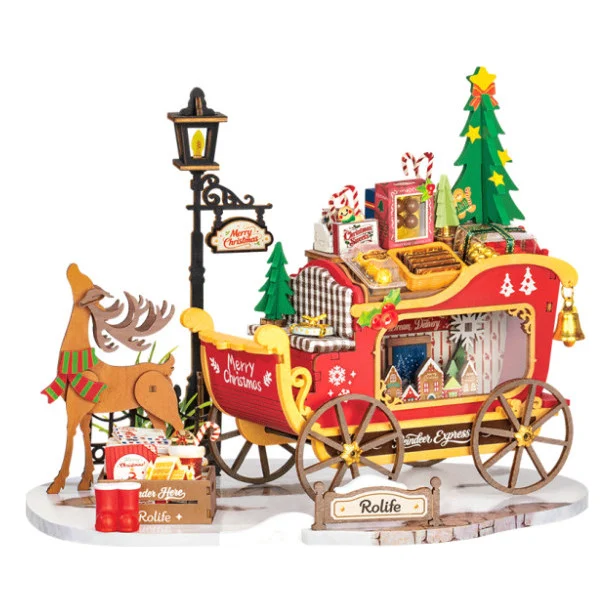 Конструктор Robotime Rolife Wooden 3D Reindeer Express (DS059)