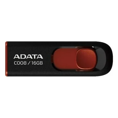 USB флеш накопичувач ADATA 16Gb C008 Black/Red USB 2.0 (AC008-16G-RKD)