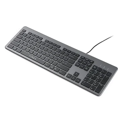 Клавіатура Vinga KB735 black-grey