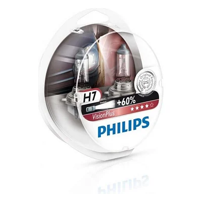 Автолампа Philips H7 VisionPlus, 2шт (12972VPS2)