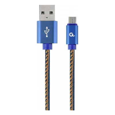 Кабель USB 2.0 - 1.0м AM/Micro-B Cablexpert CC-USB2J-AMmBM-1M-BL, преміум, 2.1А синій