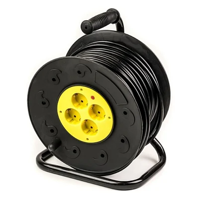 Мережевий подовжувач PowerPlant 50 м, 3x2.5мм2, 16А, (JY-2002/50) (PPRA16M50S4L)