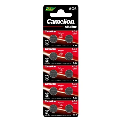 Батарейка AG6 / LR920 / LR69 / V6GA Alkaline * 10 Camelion (AG6-BP10)