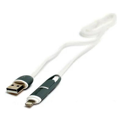Дата кабель USB 2.0 AM to Lightning + Micro 5P 1.0m PowerPlant (KD00AS1292)