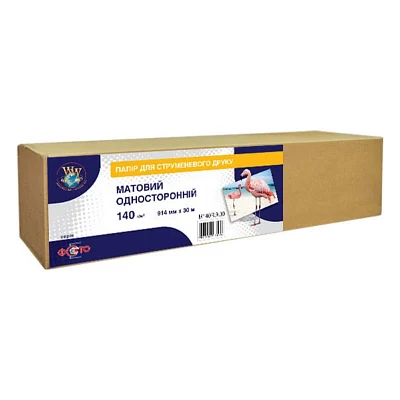 Папір WWM 914мм х 30м, matte, 140г/м кв, втулка 50мм (M140R.9.30)