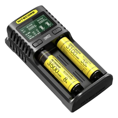 Зарядний пристрій для акумуляторів Nitecore Digicharger UM2 (2 channels, LCD дисп.,Li-ion, Ni-MH/Ni-Cd, (11454)