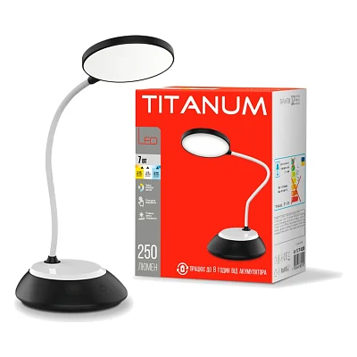 Настільна лампа TITANUM LED DC3 7W 3000-6500K USB чорна (TLTF-022B)