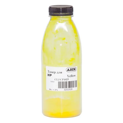 Тонер HP CLJ CP1025, 30г Yellow TEXT AHK (3202526)
