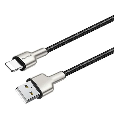 Кабель USB 2.0 AM to Lightning 1.0m head metal black ColorWay (CW-CBUL046-BK)