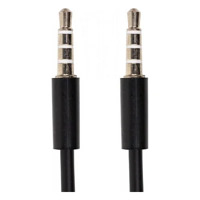 Кабель мультимедійний mini jack 3.5 mm 4 pin M-M, 1.2 m PowerPlant (CA913053)