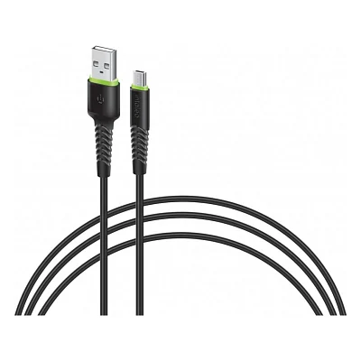Дата кабель USB 2.0 AM to Micro 5P 1.2m CBFLEXM1 black Intaleo (1283126487453)