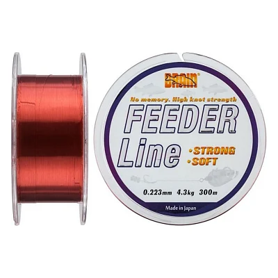 Ліска Brain fishing Feeder 300 m 0,223 mm #1.7, 4.3 kg, 9.5 lb, ц.: copper (1858.70.03)