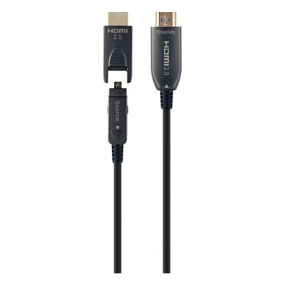 Кабель HDMI to HDMI 30.0m AOC V.2.0, 4K 60Hz Gold Cablexpert (CCBP-HDMID-AOC-30M)
