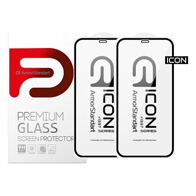 Скло захисне Armorstandart Icon 3D iPhone 12 mini Black 2pcs (ARM59889)