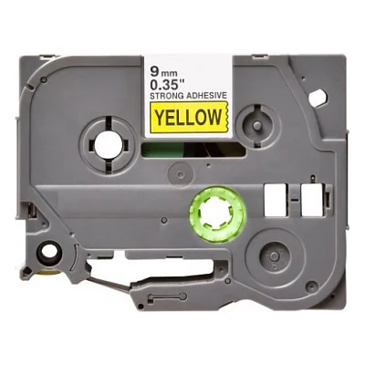 Стрічка для принтера етикеток UKRMARK B-S-T621P-BK/YE, сумісна з TZES621, 9мм х 8м. black on yellow (B-S-T621P-BK/YE)