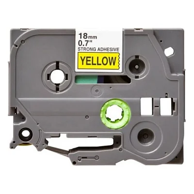 Стрічка для принтера етикеток UKRMARK B-S-T641P-BK/YE, сумісна з TZES641, 18мм х 8м. black on yellow (B-S-T641P-BK/YE)