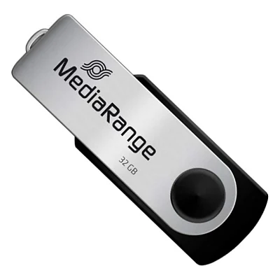 USB флеш накопичувач Mediarange 32GB Black/Silver USB 2.0 (MR911)