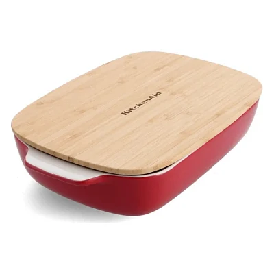 Форма для випікання KitchenAid з кришкою керамогранітна 3,8 л Червона (CC006108-001)