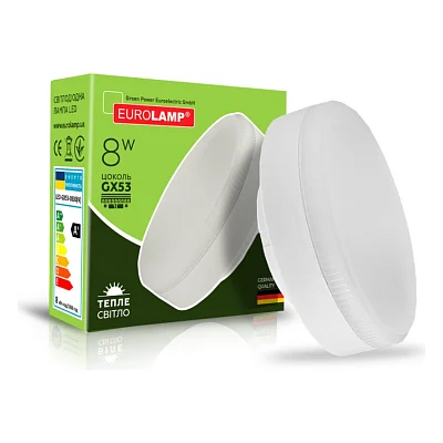 Лампочка Eurolamp LED GX53 8W 3000K (LED-GX53-0830(N))