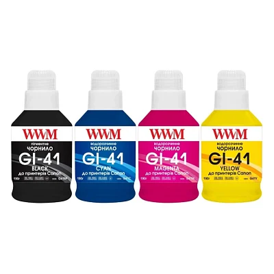 Чорнило WWM Canon GI-41 для G2420/3420 4х190г BP/C/M/Y SET, Pigm/Water (G41SET4)