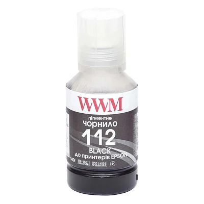 Чорнило WWM Epson L11160/6490 №112 140г Black pigmented (E112BP)
