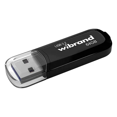 USB флеш накопичувач Wibrand 64GB Marten Black USB 3.2 Gen1 (WI3.2/MA64P10B)