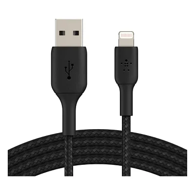 Кабель USB 2.0 AM to Lightning 1.0m black Belkin (CAA002BT1MBK)