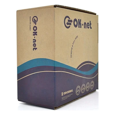 Кабель мережевий OK-Net UTP 100м cat.5e (U/UTP-cat.5Е-SL) (КПВ-ВП (100) 4*2*0,48 / 100)