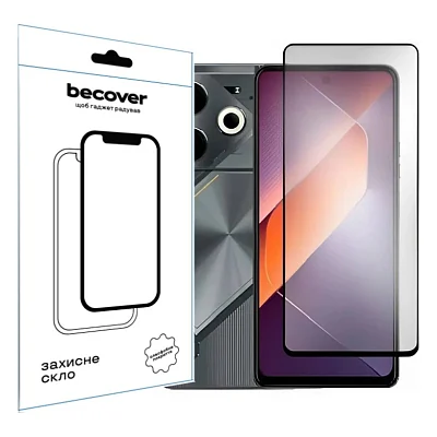 Скло захисне BeCover Tecno POVA 6 (LI7) Black (711580)