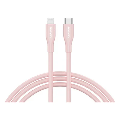 Дата кабель USB-C to Lightning 1.0m CLNM60 C-L 60W MFI Silicon Pink Canyon (CNS-CLNM60SC10PS)