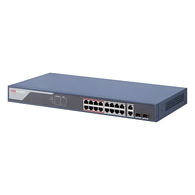 Комутатор мережевий Hikvision DS-3E1318P-EI(B)