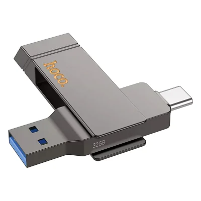 USB флеш накопичувач Hoco UD15 32Gb USB3.2 Clever Type-C Gray