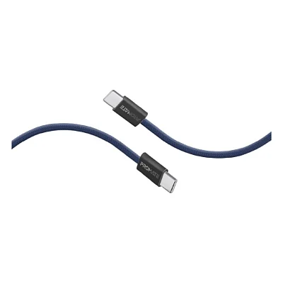 Дата кабель USB-C to USB-C ecoline-cc120.navy Promate (ecoline-cc120.navy)