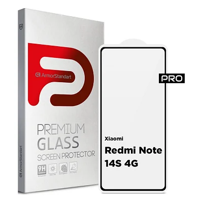 Скло захисне Armorstandart Pro Xiaomi Redmi Note 14S 4G Black (ARM82035)