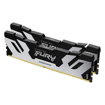 Модуль пам'яті для комп'ютера DDR5 48GB (2x24GB) 8000 MHz Renegade Black/Silver Kingston Fury (ex.HyperX) (KF580C38RSK2-48)